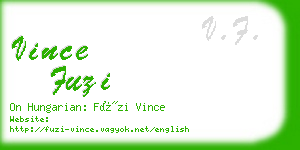 vince fuzi business card